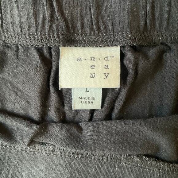 A New Day Women Elastic Waist Stretch Knee Length High-low Skirt size L, Black - Picture 4 of 6